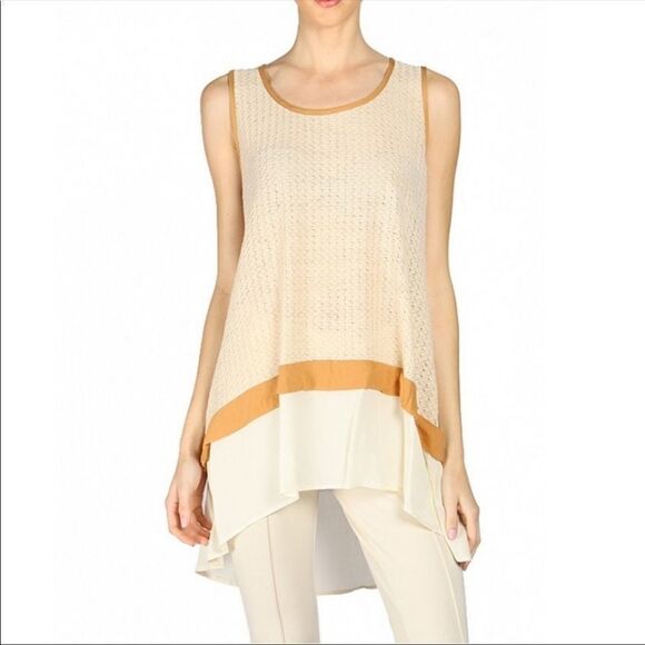 NWT A’Reve High Low Sleeveless Tunic Size M - Picture 2 of 4